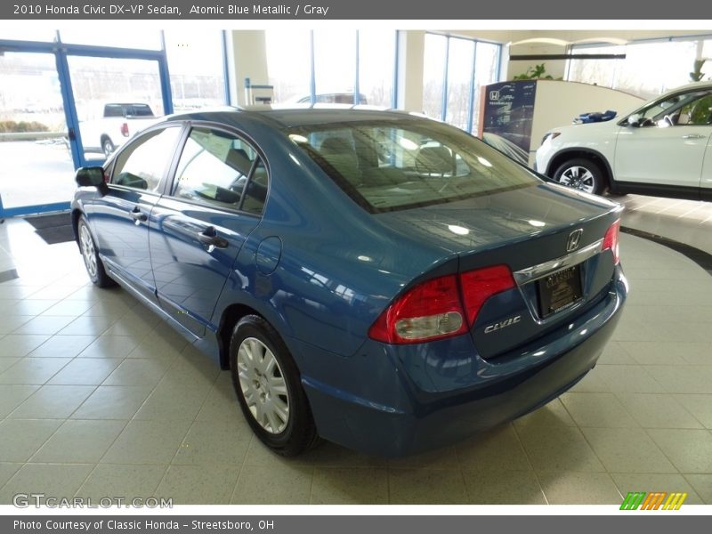 Atomic Blue Metallic / Gray 2010 Honda Civic DX-VP Sedan