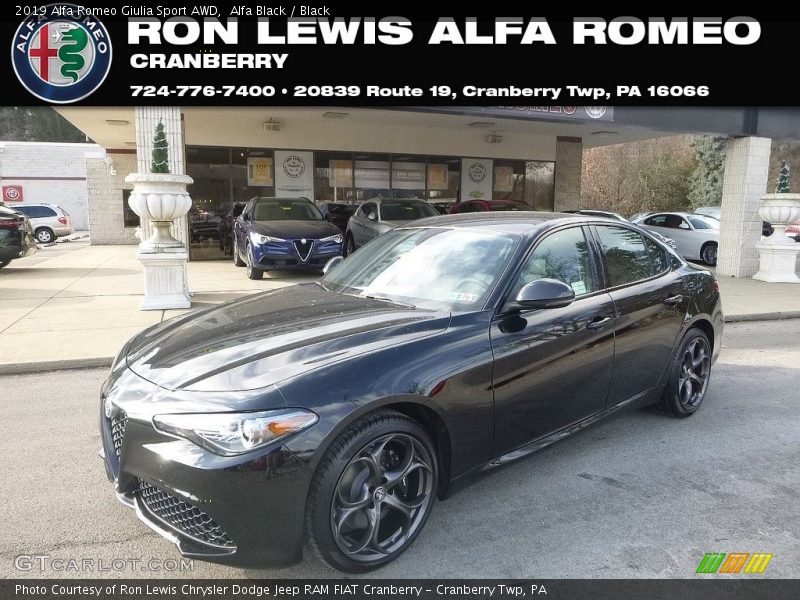 Alfa Black / Black 2019 Alfa Romeo Giulia Sport AWD