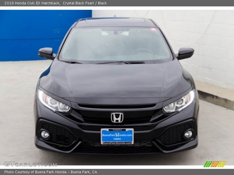 Crystal Black Pearl / Black 2019 Honda Civic EX Hatchback