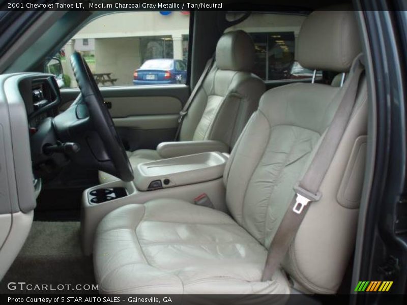 Medium Charcoal Gray Metallic / Tan/Neutral 2001 Chevrolet Tahoe LT