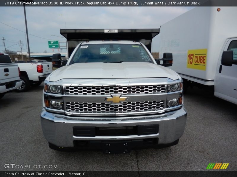 Summit White / Dark Ash/Jet Black 2019 Chevrolet Silverado 3500HD Work Truck Regular Cab 4x4 Dump Truck