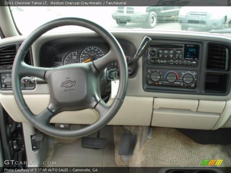 Medium Charcoal Gray Metallic / Tan/Neutral 2001 Chevrolet Tahoe LT