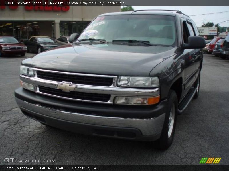 Medium Charcoal Gray Metallic / Tan/Neutral 2001 Chevrolet Tahoe LT