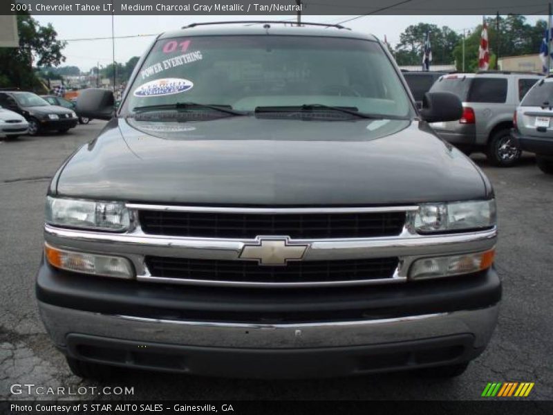 Medium Charcoal Gray Metallic / Tan/Neutral 2001 Chevrolet Tahoe LT