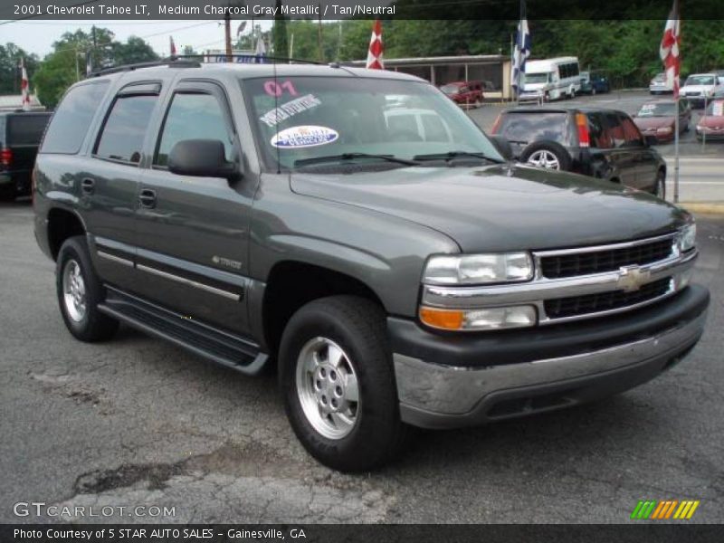 Medium Charcoal Gray Metallic / Tan/Neutral 2001 Chevrolet Tahoe LT