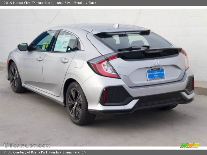 Lunar Silver Metallic / Black 2019 Honda Civic EX Hatchback