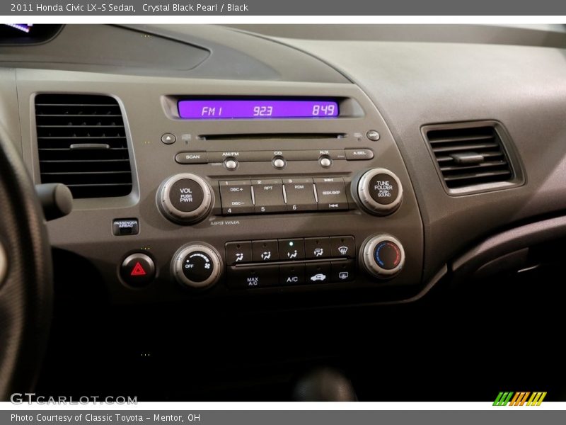 Crystal Black Pearl / Black 2011 Honda Civic LX-S Sedan