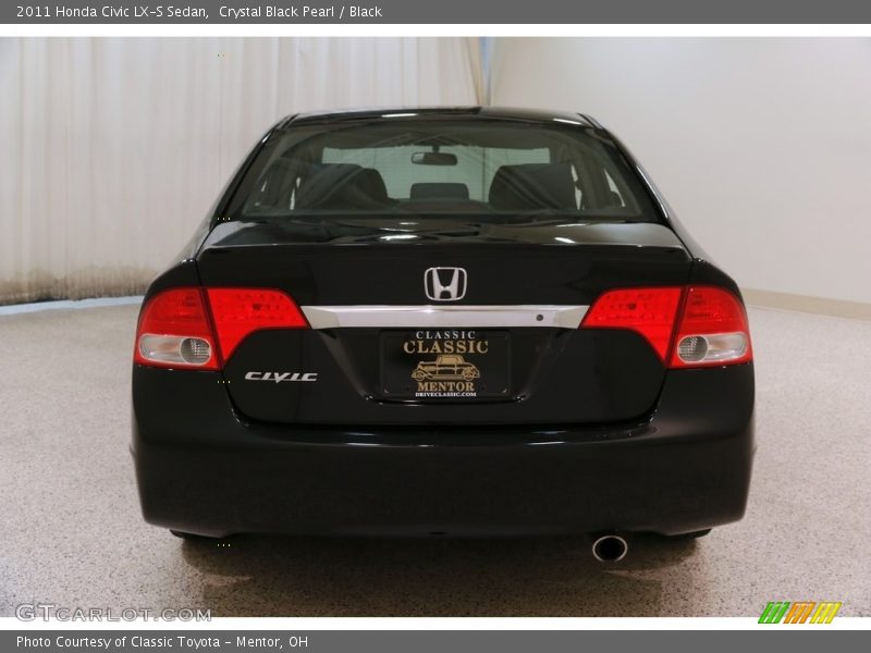 Crystal Black Pearl / Black 2011 Honda Civic LX-S Sedan