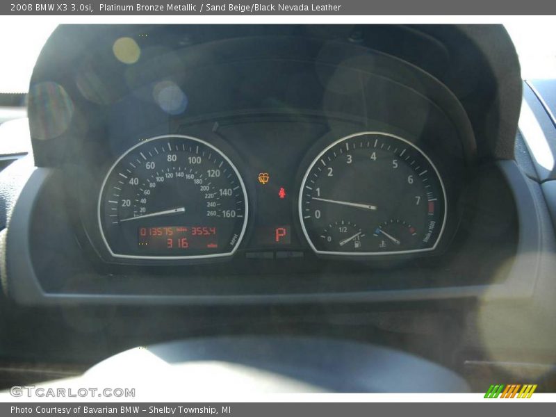 Platinum Bronze Metallic / Sand Beige/Black Nevada Leather 2008 BMW X3 3.0si