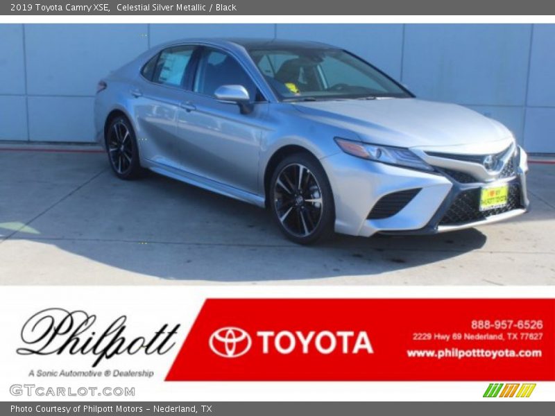 Celestial Silver Metallic / Black 2019 Toyota Camry XSE