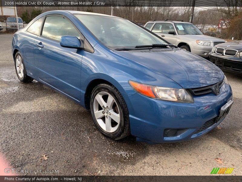Atomic Blue Metallic / Gray 2006 Honda Civic EX Coupe