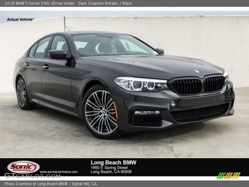 Dark Graphite Metallic / Black 2018 BMW 5 Series 540i xDrive Sedan