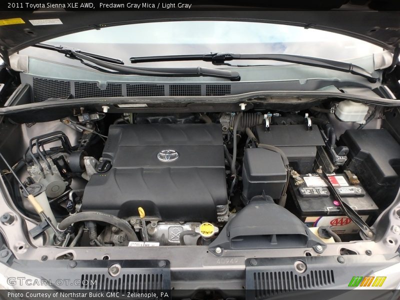 Predawn Gray Mica / Light Gray 2011 Toyota Sienna XLE AWD