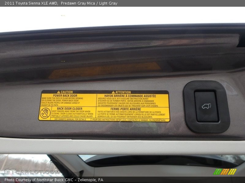Predawn Gray Mica / Light Gray 2011 Toyota Sienna XLE AWD