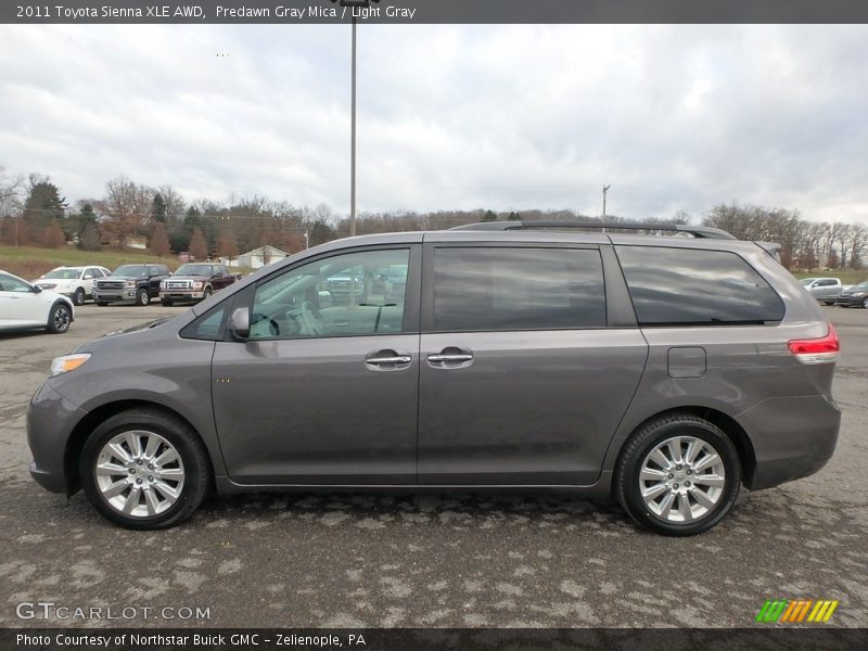 Predawn Gray Mica / Light Gray 2011 Toyota Sienna XLE AWD