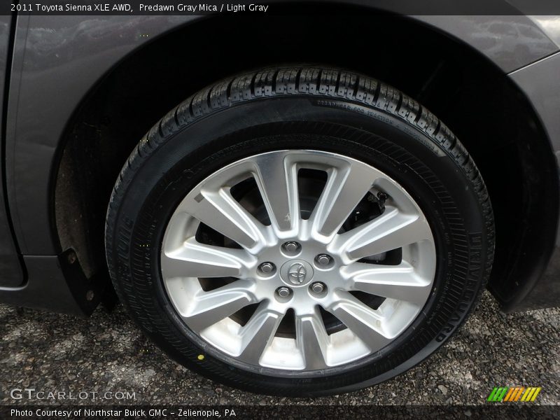 Predawn Gray Mica / Light Gray 2011 Toyota Sienna XLE AWD