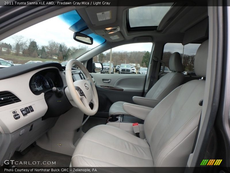 Predawn Gray Mica / Light Gray 2011 Toyota Sienna XLE AWD