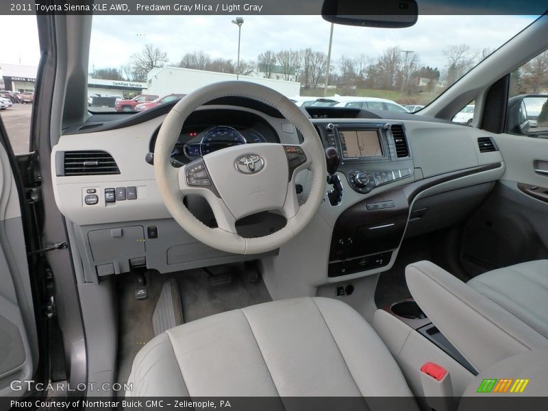 Predawn Gray Mica / Light Gray 2011 Toyota Sienna XLE AWD
