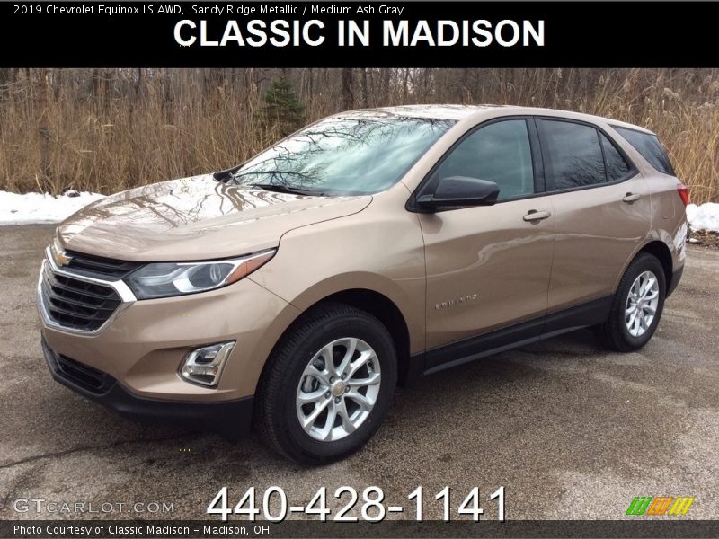 Sandy Ridge Metallic / Medium Ash Gray 2019 Chevrolet Equinox LS AWD