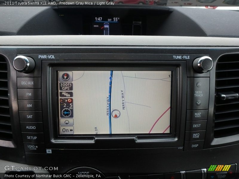 Predawn Gray Mica / Light Gray 2011 Toyota Sienna XLE AWD