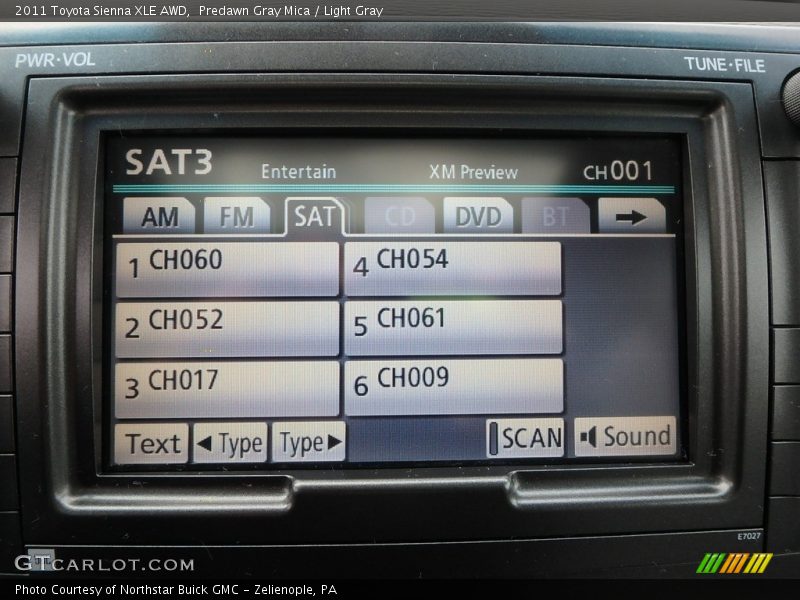 Predawn Gray Mica / Light Gray 2011 Toyota Sienna XLE AWD