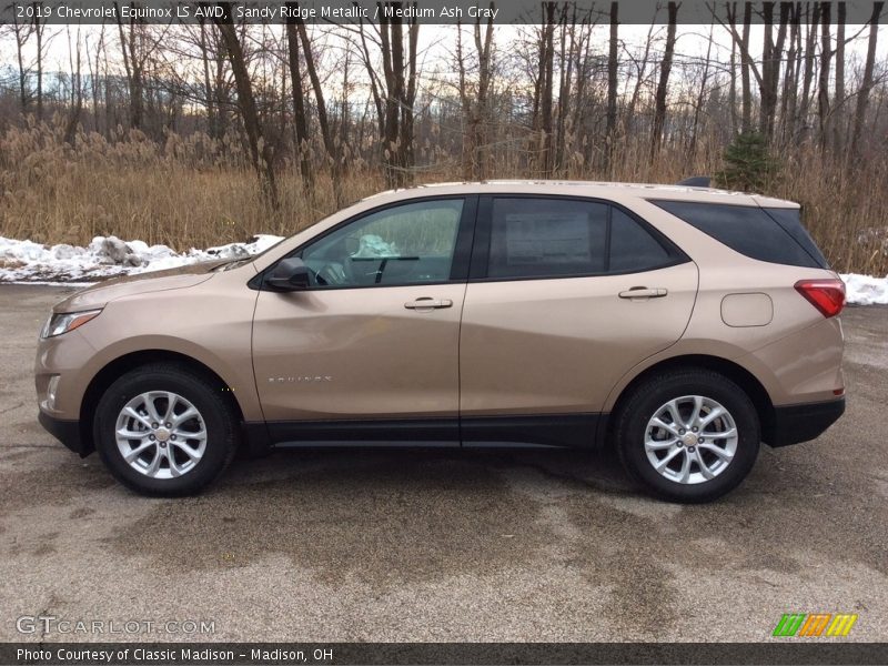 Sandy Ridge Metallic / Medium Ash Gray 2019 Chevrolet Equinox LS AWD
