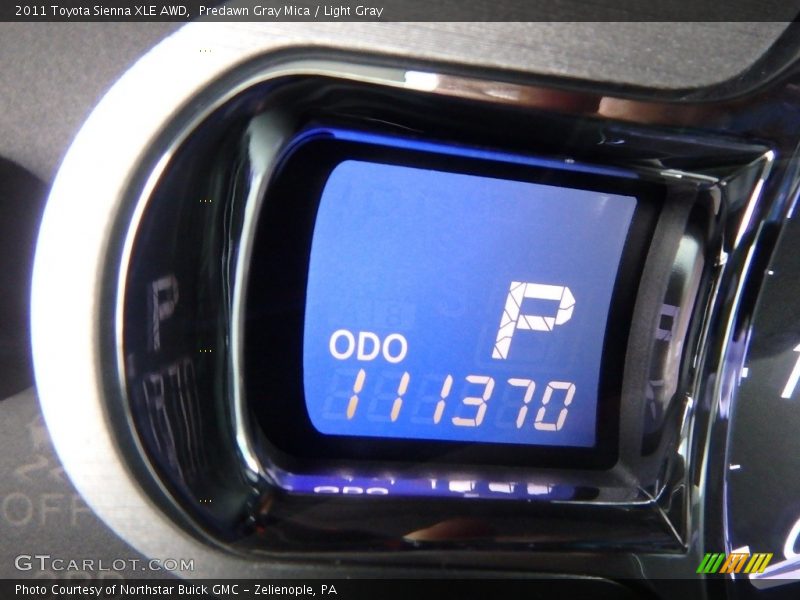 Predawn Gray Mica / Light Gray 2011 Toyota Sienna XLE AWD