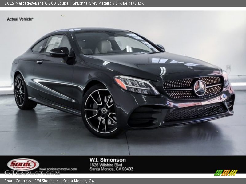 Graphite Grey Metallic / Silk Beige/Black 2019 Mercedes-Benz C 300 Coupe