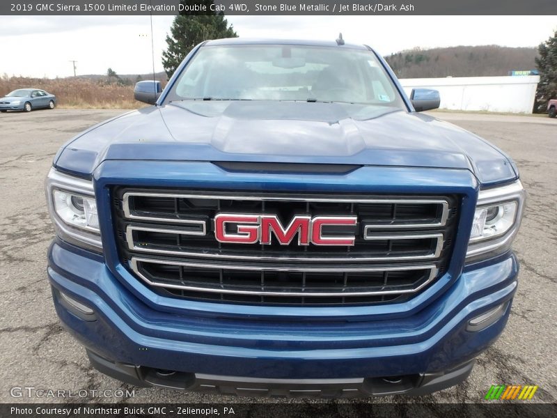 Stone Blue Metallic / Jet Black/Dark Ash 2019 GMC Sierra 1500 Limited Elevation Double Cab 4WD