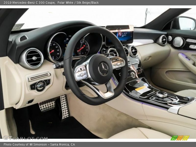 Polar White / Silk Beige/Black 2019 Mercedes-Benz C 300 Coupe