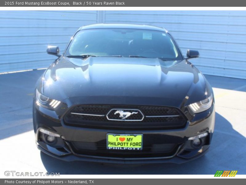 Black / 50 Years Raven Black 2015 Ford Mustang EcoBoost Coupe