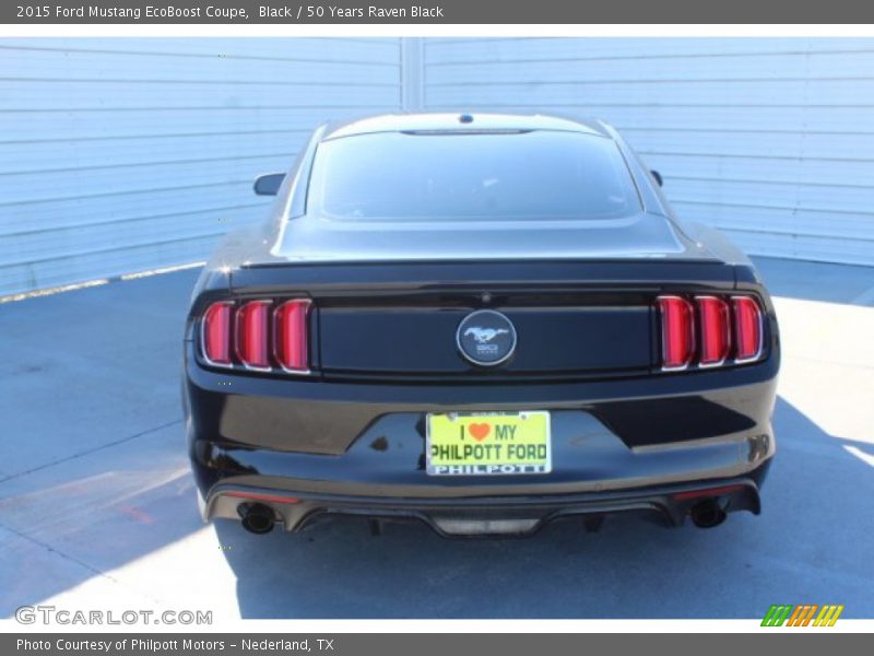 Black / 50 Years Raven Black 2015 Ford Mustang EcoBoost Coupe
