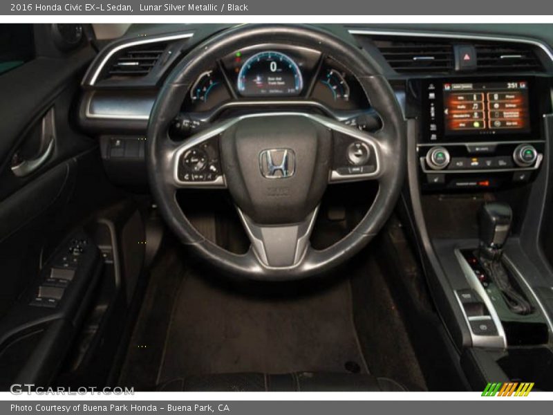Lunar Silver Metallic / Black 2016 Honda Civic EX-L Sedan