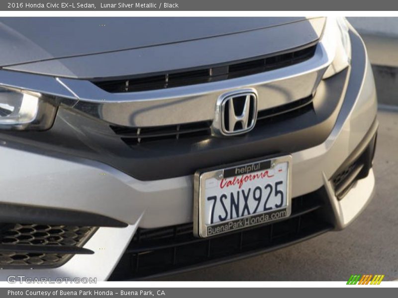 Lunar Silver Metallic / Black 2016 Honda Civic EX-L Sedan