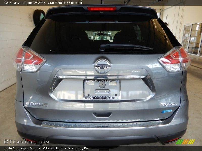 Gun Metallic / Charcoal 2014 Nissan Rogue SV AWD