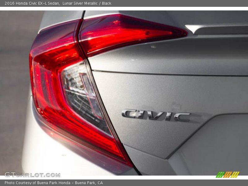 Lunar Silver Metallic / Black 2016 Honda Civic EX-L Sedan