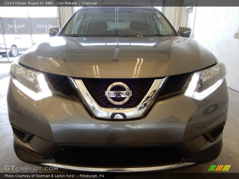 Gun Metallic / Charcoal 2014 Nissan Rogue SV AWD