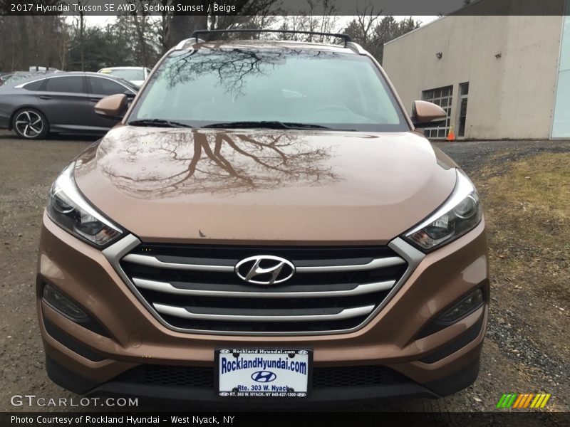 Sedona Sunset / Beige 2017 Hyundai Tucson SE AWD