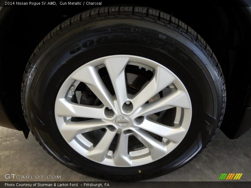 Gun Metallic / Charcoal 2014 Nissan Rogue SV AWD