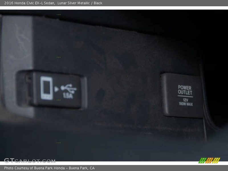 Lunar Silver Metallic / Black 2016 Honda Civic EX-L Sedan