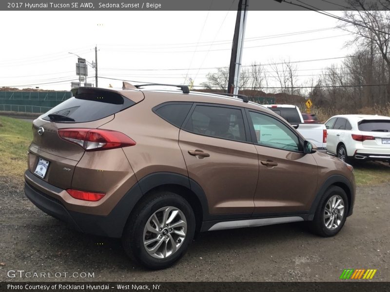 Sedona Sunset / Beige 2017 Hyundai Tucson SE AWD