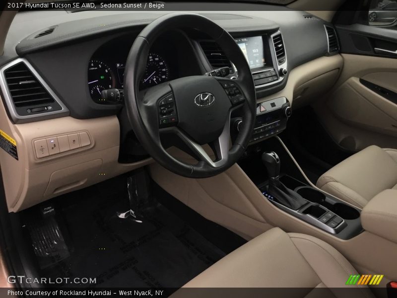 Sedona Sunset / Beige 2017 Hyundai Tucson SE AWD