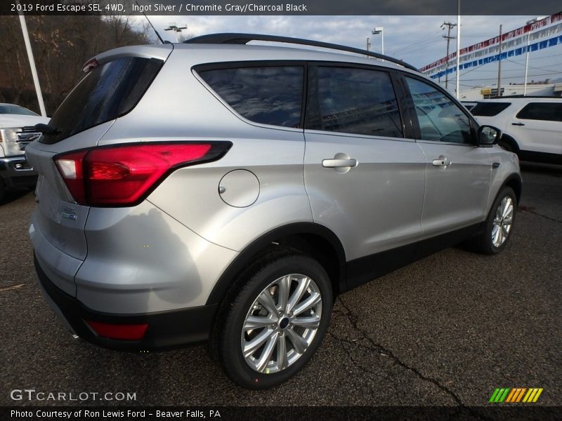 Ingot Silver / Chromite Gray/Charcoal Black 2019 Ford Escape SEL 4WD