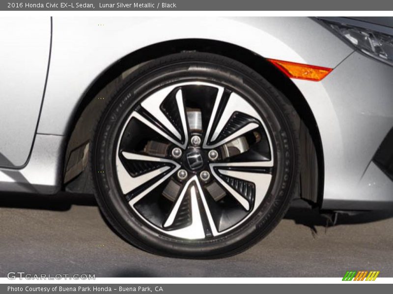Lunar Silver Metallic / Black 2016 Honda Civic EX-L Sedan