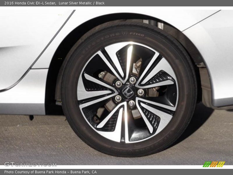Lunar Silver Metallic / Black 2016 Honda Civic EX-L Sedan