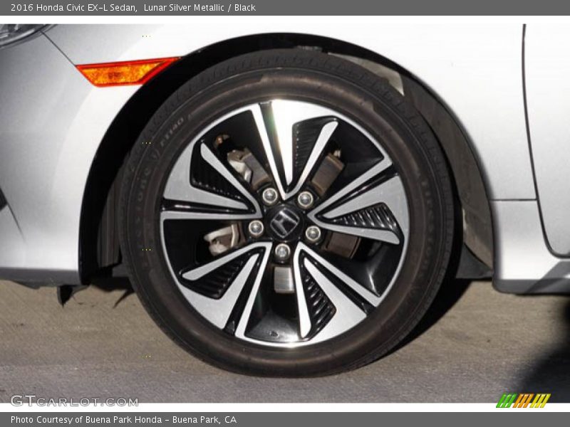 Lunar Silver Metallic / Black 2016 Honda Civic EX-L Sedan