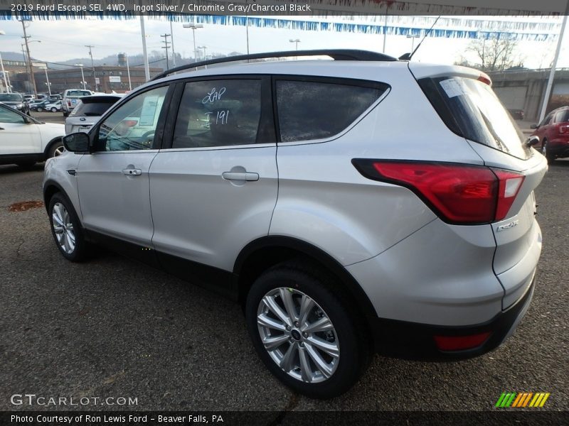Ingot Silver / Chromite Gray/Charcoal Black 2019 Ford Escape SEL 4WD