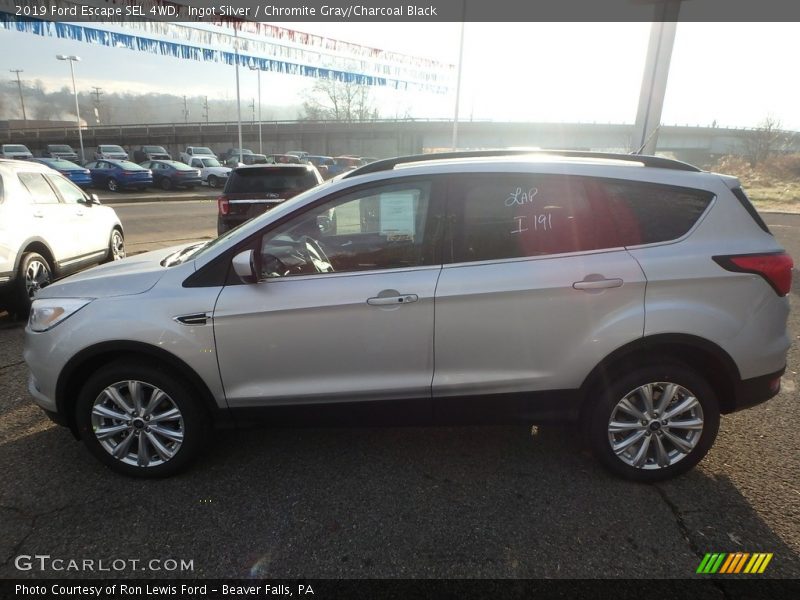 Ingot Silver / Chromite Gray/Charcoal Black 2019 Ford Escape SEL 4WD