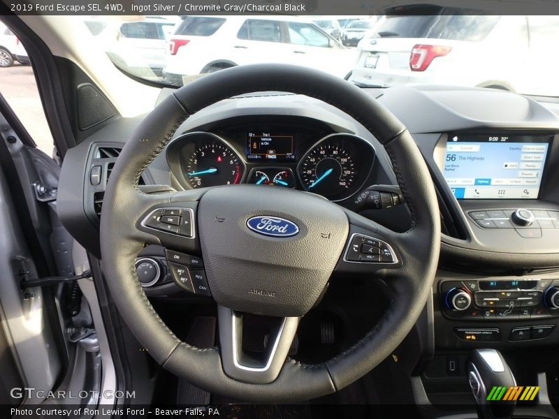 Ingot Silver / Chromite Gray/Charcoal Black 2019 Ford Escape SEL 4WD