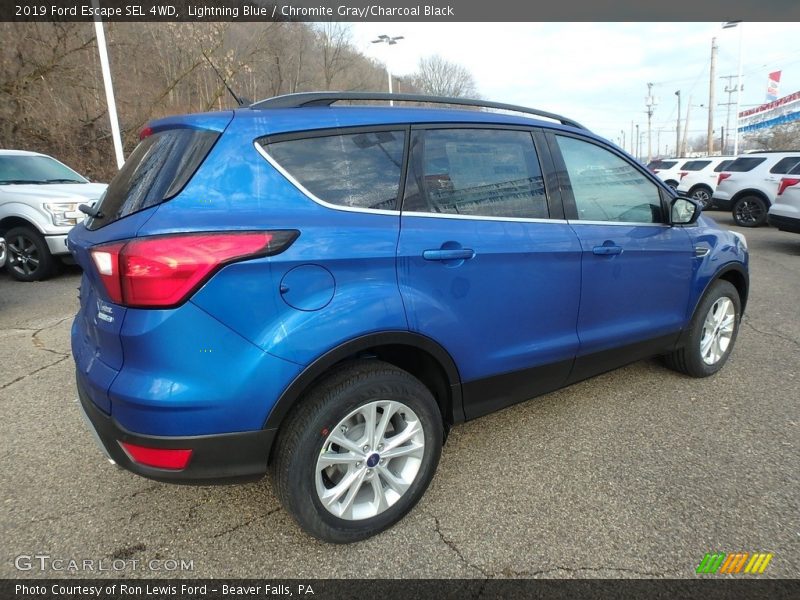 Lightning Blue / Chromite Gray/Charcoal Black 2019 Ford Escape SEL 4WD